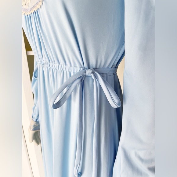 Jody T of California Sky Blue Prairie Maxi Dress 70s - Picture 6 of 10